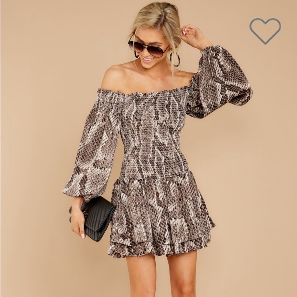 Brown Snakeskin Dress